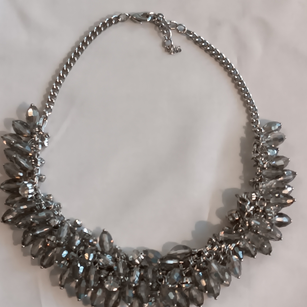 ABS by Allen Schwartz Silver Statement Necklace
